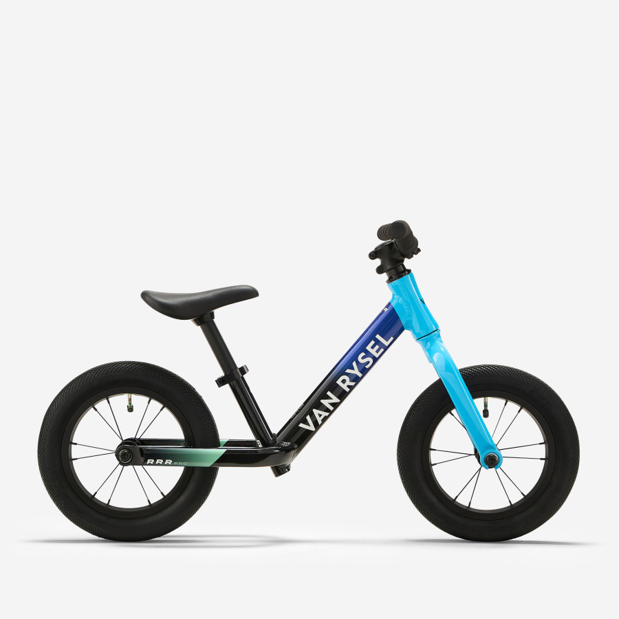 Bici senza pedali VAN RYSEL Run Ride Racing Team 12'' 3-5 anni Nero/Azzurro