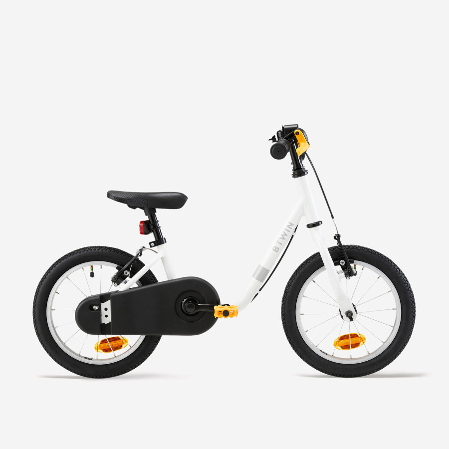 Bici Bambino BTWIN Discover 100 14'' 3-5 anni Bianca 