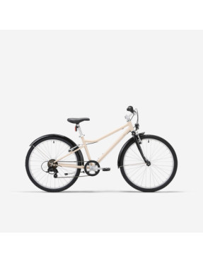 Bici da Trekking bambino BTWIN 500 24'' 9-12 anni Beige